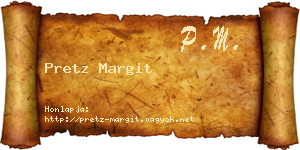 Pretz Margit névjegykártya